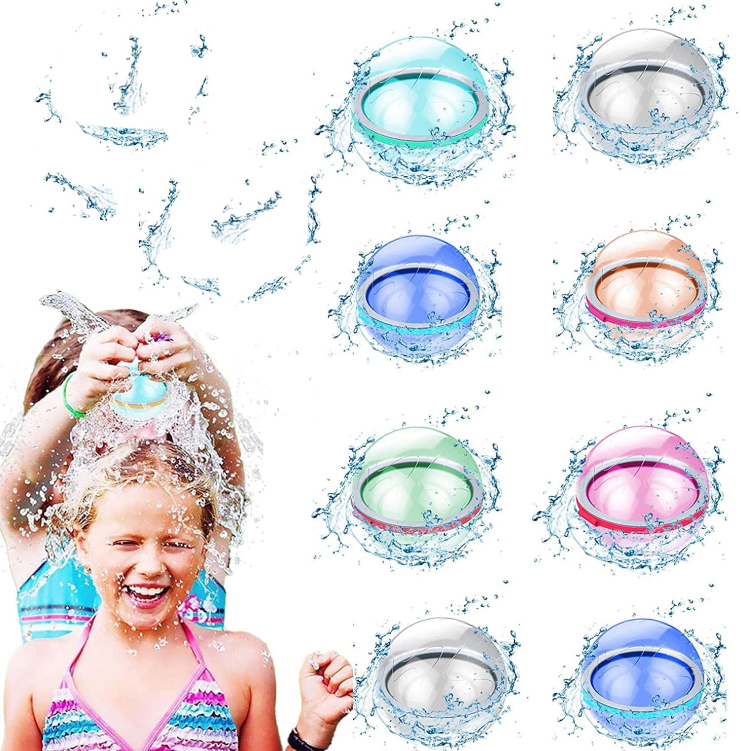 16 Pcsk Crazy SelfSealing Water Balloons, Filling Easy Tying Water