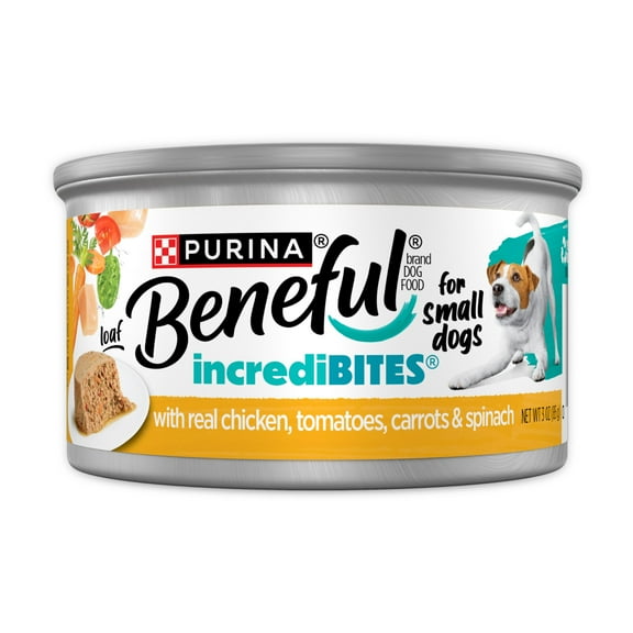 Purina Beneful Small Breed Wet Dog Food, IncrediBites Loaf With Real Chicken Recipe