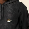 thumbnail image 5 of Dalix Cappuccino Embroidered Fleece Hoodie Mineral Wash Long Sleeve Sweatshirt Mens in Black 2XL XX-Large, 5 of 5