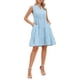 thumbnail image 2 of Vestido Casual INSPIRE CHIC sin mangas para mujer, con escote en V, por encima de la rodilla, vestido de verano en línea A, talla XL, azul claro, 2 of 6
