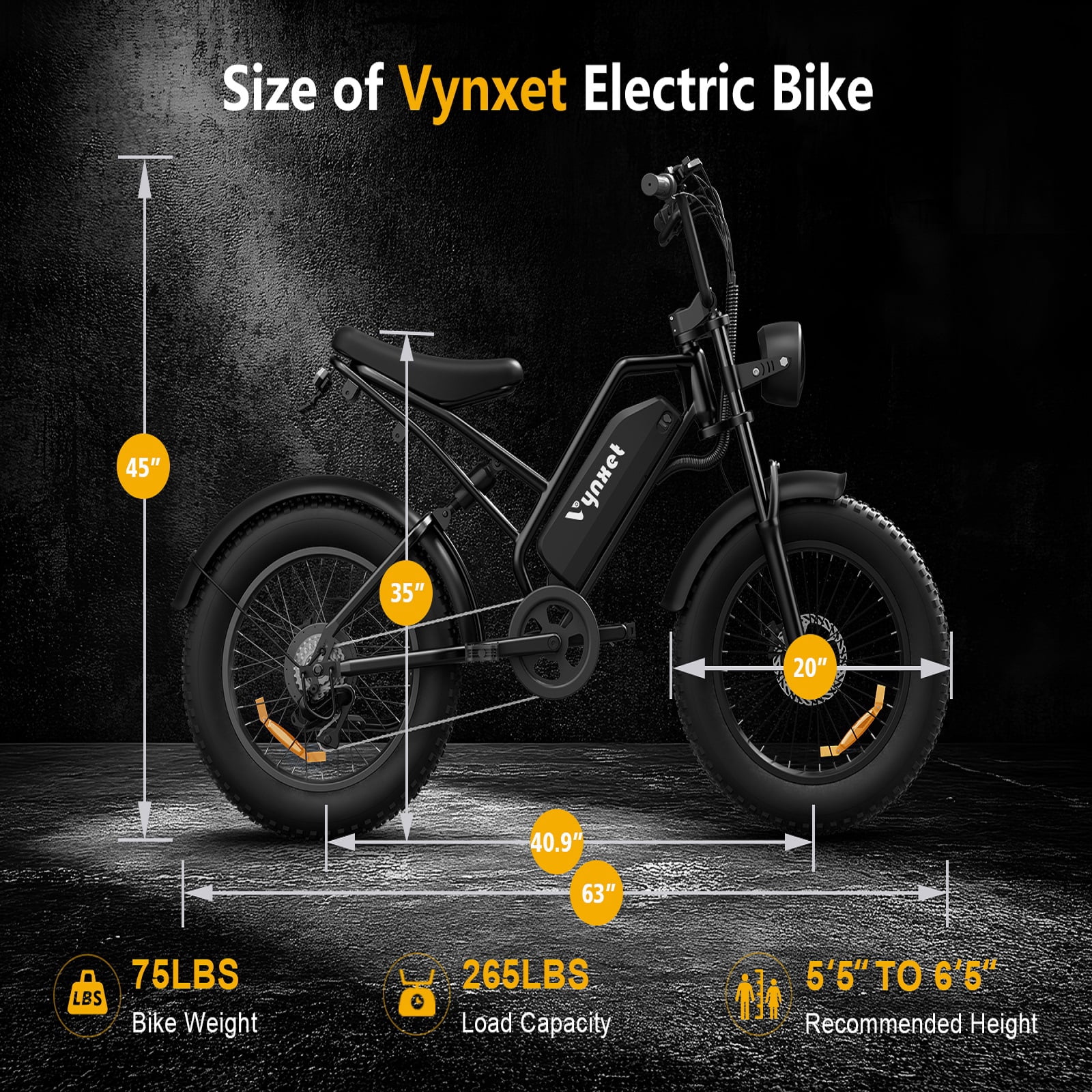 G50 1500W Peak Electric Bike for Adults, 48V 18Ah, 68 Mile Range, 32MPH Top Speed, All-Terrain 20"x4.0" Fat Tire Electric Dirt Bike, UL2849