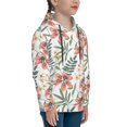 thumbnail image 3 of Kdxio Lilies Flowers Pattern Boys Athletic Unisex Boys Girls Hoodie with Pocket Sweatshirts-X-Large, 3 of 6