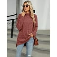 thumbnail image 5 of OBEEII Women Winter Clothes Long Sleeve Knitted Sweater Leisure Turtleneck Sweater Pullover Tops Casual Outfits Size S-XXL, 5 of 10