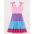 thumbnail image 4 of FYMNSI Mommy and Me Summer Tank Dress Girl Cotton Sleeveless Tiered Swing Dresses A-Line Cute Mini Casual Sundress 7-8 Years, 4 of 9