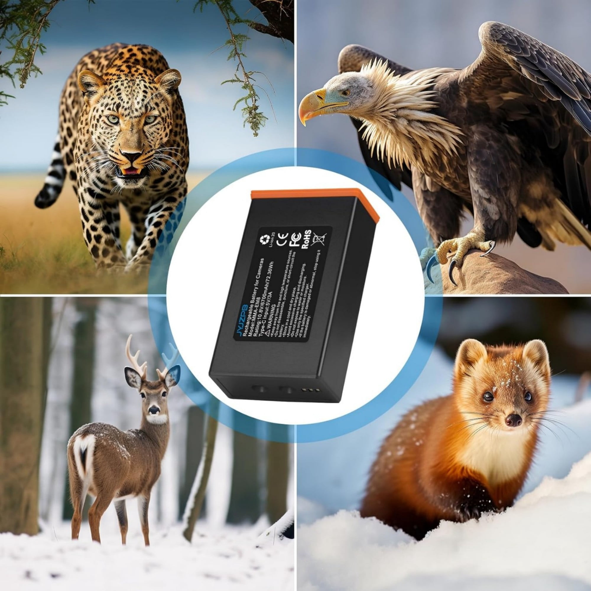 2Pack 6700mAh Battery for Moultrie Cellular Trail Cameras Edge 2/Edge 2 Pro/Edge