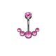thumbnail image 1 of Anillos de Ombligo de 5 cristales para mujeres y niñas, acero quirúrgico 316L, barra curvada para el Ombligo, 14g, joyería colgante para el cuerpo, Piercing para el Ombligo Tan Jianjun unisex, 1 of 2