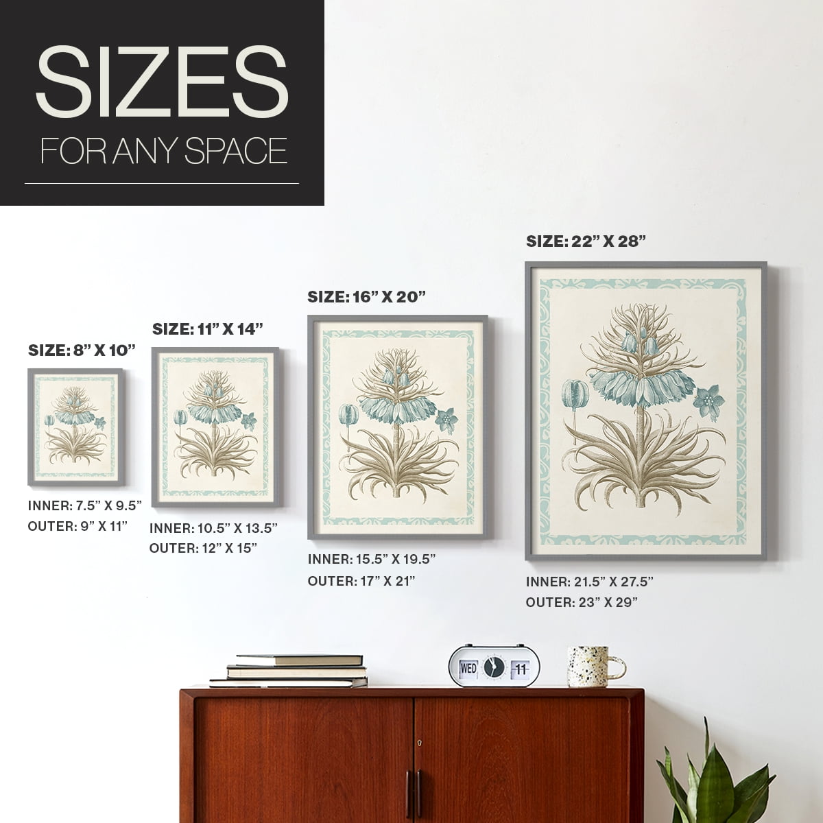 Willow Blue Besler II Framed Print - Solid Wood in Single Picture Frame Solid Wood 2 Framed Print