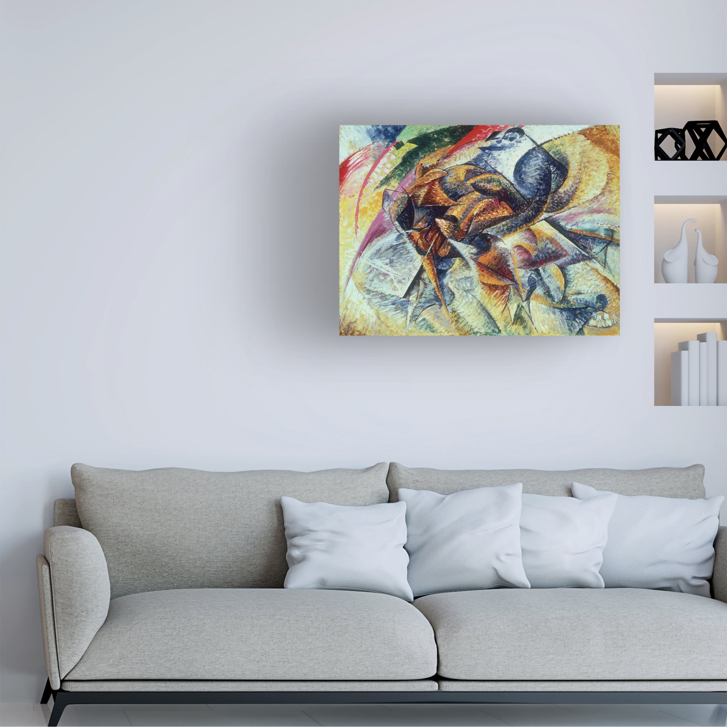 Trademark Fine Art "Dynamism of a Cyclist, 1913" Canvas Art by Umberto Boccioni