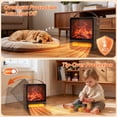 thumbnail image 6 of LifePlus Portable Electric Fireplace Heater with 3D Realistic Flame, 800W/1500W Heat, Manual Temp Adjust, Compact for Bedroom, Living Room, Ideal for Homeowners & Office Workers, 6 of 10