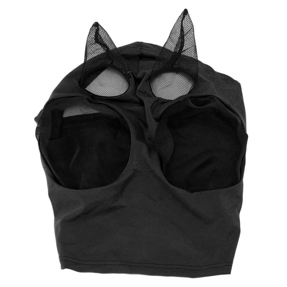 Horse Fly , High Elastic Knitted Fabric Horse Face Easy To Wear Comfortable With Additional Fine Mesh For Horse Face Protection Black