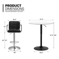 thumbnail image 2 of MoNiBloom 3 Piece Bar Dining and Chair Set, 31.5" Bistro Table Cocktail Table and with Armrest Swivel Barstool for Dining, 2 of 11