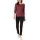 thumbnail image 2 of INSPIRE CHIC Blusa de Cuello Barco de Cuadros para Mujer con Manga 3/4 XS Rojo Cuadros, 2 of 6