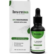 Invensa 10% Niacinamide Face Serum, Clear Glowing Skin, Acne Marks, Blemishes & Oil Balancing -30Ml