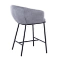 thumbnail image 6 of LumiSource Black Steel, Grey Fabric Ashland Counter Stool - Set of 2, 6 of 8