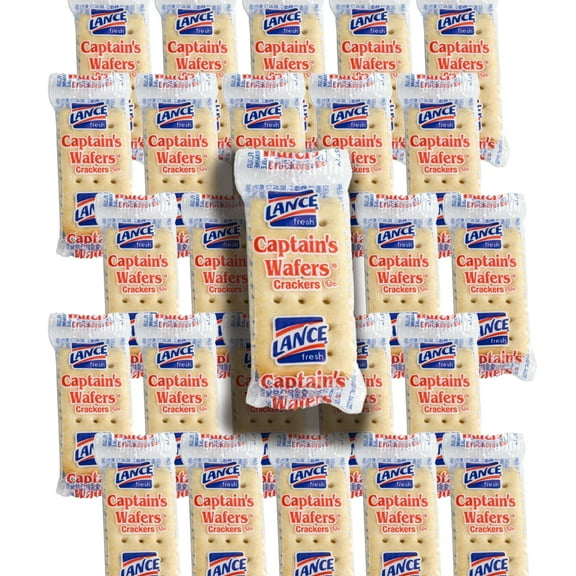 Lance Captain's Wafers - Single Serve Packets - Include Them in Your Salad Kit, Make Peanut Butter Crackers, or Pack Them in the Kid's Lunch Box l Pack of 50