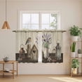 thumbnail image 2 of Vintage Flowers Kitchen Curtain for Berdoom Living Room Cafe 54 Inch Length, Birds Retro Elegant Farmhouse Rustic Tiers Curtains Light Filtering Drapes Rod Pocket Window Treatment 2 Panels 52"Wx54"L, 2 of 8