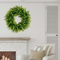 thumbnail image 2 of Artificial Daisy Wreath - 16 Inches Eucalyptus Wreath with Colorful Mixed Flower Wreath Farmhouse Spring Summer Wreath for Front Door Wall Decor, 2 of 5