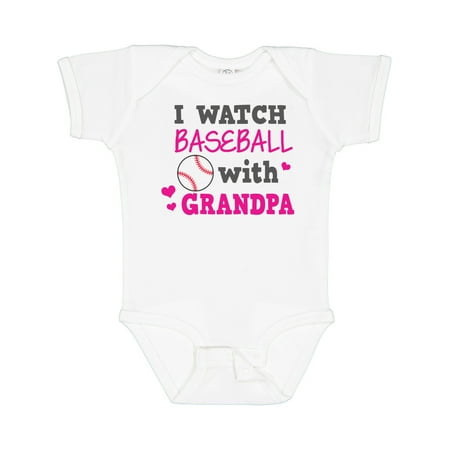 

Inktastic I Watch Baseball with My Grandpa Gift Baby Boy or Baby Girl Bodysuit