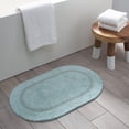 thumbnail image 1 of Serene Oval 18 X28 Bath Rug Aqua, 1 of 3