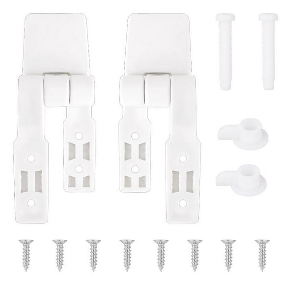 ITSELFER 1 Pair Toilet Seat Hinge Replacement Toilet Plastic Bolts Kit with Screws and Nuts Plastic Toilet Seat Hardware Toilet Seat Accessories