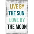thumbnail image 2 of PI Studio 17x24 White Modern Wood Framed Museum Art Print Titled - Live By the Sun Love by the Moon, 2 of 4