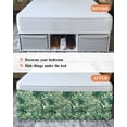 thumbnail image 7 of Tropical Leaves Wrap Around Bed Skirts for King Bed 18" Drop, Bed Skirt with Adjustable Elastic Belt Dust Ruffle Bed Valance for Bedroom Hotel Luxury Summer Nature Botanical Palm Leaf Bed Frame Cover, 7 of 7