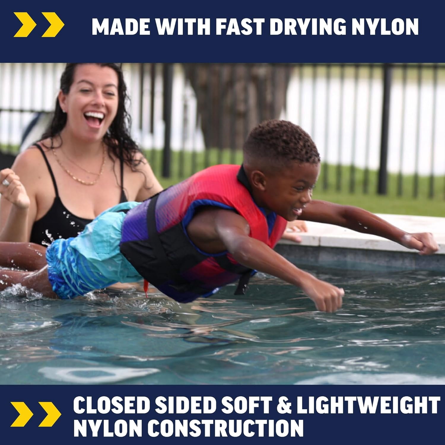 WOW SPORTS Polyester Life Vest Child, USCG Approved, Boating, Swimming, Watersports