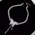 thumbnail image 6 of GKNET Butterfly Necklace Women's Collarbone Chain Full Of Diamonds Tassel Choker WY4-03, 6 of 9
