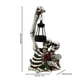 thumbnail image 5 of Estatua Calavera Terror Solar Halloween Con Escultura Esqueleto Rosa Resina Linterna, 5 of 5