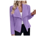 thumbnail image 2 of up to 60% off Gifts 2023 Winter Womens Blazer Jacket Womens Suit Coat Casual Solid Fall Lightweight Lapel Long Sleeve Short Cardigan Office Work Ladies Fashion Open Front Blazer Outwear Up to 65% off, 2 of 5