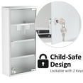 thumbnail image 4 of Medicine Cabinet Lockable, Stainless Steel Body, 4 Tier Shelves, 12"x24", Silver Doorway Shelves Meds Holder With Locking Mechanism, Steel,, 4 of 5