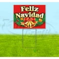 thumbnail image 1 of Feliz Navidad (18" x 24") Yard Sign, Includes Metal Step Stake, 1 of 6