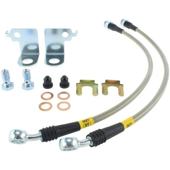 StopTech 950.61023 Stainless Steel Braided Brake Hose Kit Fits 15-18 Mustang Fits select: 2015-2018 FORD MUSTANG GT