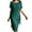 Womens Dress 1#Green, variant on oqasdz Womens Summer Dresses Solid Color Patchwork Chiffon Round Neck Short Sleeved Breathable Soft Dress Casual Party Outwear, L