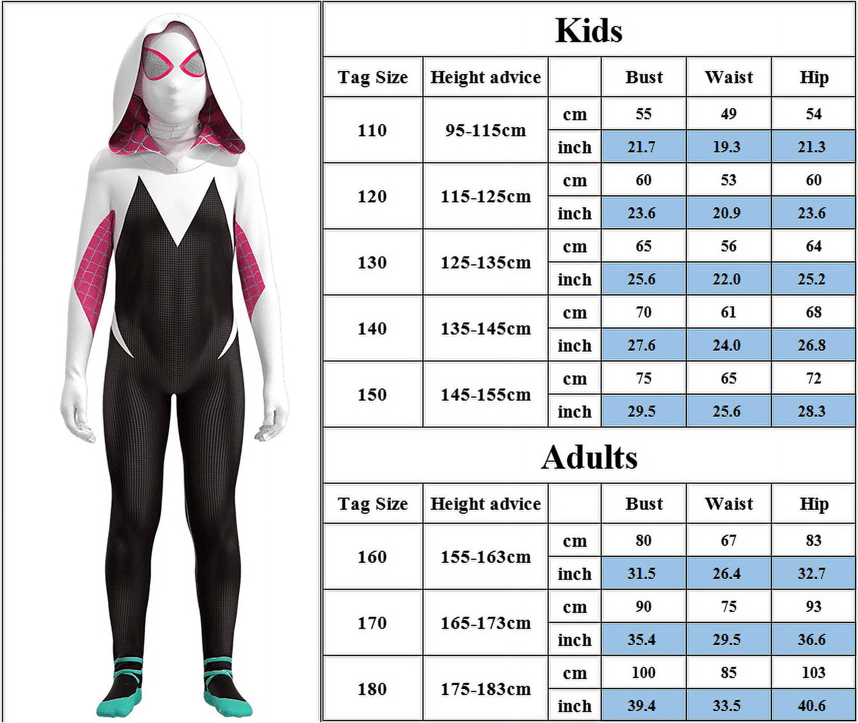 Marvel Spider-Gwen Superhero Jumpsuit for Kids, Girls Marvel Spider-Gwen Superhero Jumpsuit for Kids, Girls