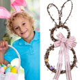thumbnail image 5 of LargeEaster Bunny Rattan Circle Decoración del hogar Ornamento Corona de conejo Decoración colgante esquí esquí Gafas de esquí, 5 of 5
