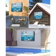 thumbnail image 4 of The Beach Is My Happy Place Outdoor TV Cover 30 to 32 inch Starfish Shell Blue Wood Grain Waterproof Dustproof TV Covers for Outside with Zipper Remote Control Pocket Flat Screen Protectors, 4 of 7
