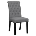 thumbnail image 4 of Alana Fabric Upholstered Dining Side Chair Gray (Set of 2), 4 of 13