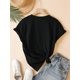 thumbnail image 4 of [Popular Choice] Women's Retro Style Black Heart Print T-Shirt - Round Neck, Short Sleeve, Polyester, Machine Washable for Summer Casual Sporty Look, Summer Casual Sporty, Fashion Tee For Adult, Men,, 4 of 8