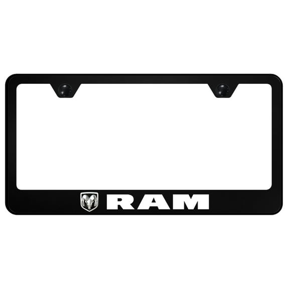 Dodge Ram UV Print Polycarbonate License Plate Frame (Black)