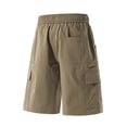 thumbnail image 3 of TEAJOPSUU Men's Cargo Shorts Plus Size Casual Elastic Waist Drawstring Quick Dry Gym Beach Sports Shorts with Pockets F-Green, 3 of 6