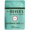 Mrs. Meyer's Clean Day Dishwasher Detergent Packs, Basil, 20 Count