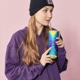 thumbnail image 6 of Colorful Rainbow 20 Oz Skinny Tumbler with Lid and Straw - Double Wall Vacuum Insulated Tumbler- Insulated Travel Coffee Mug, 6 of 7