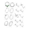 thumbnail image 2 of 18 piercings de nariz modernos para el Día de San Valentín y actividades al aire libre en verano. Color plateado, 2 of 9