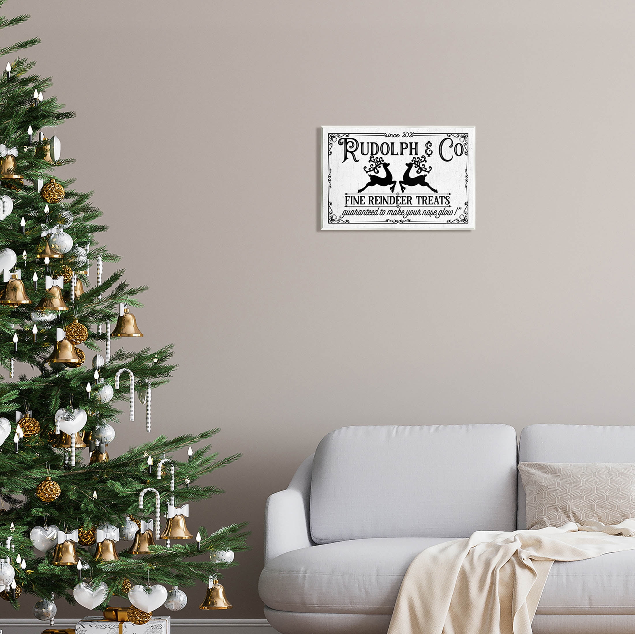 Stupell Industries Rudolph & Co Vintage Sign Graphic Art Unframed Art Print Wall Art, Design by Lettered and Lined