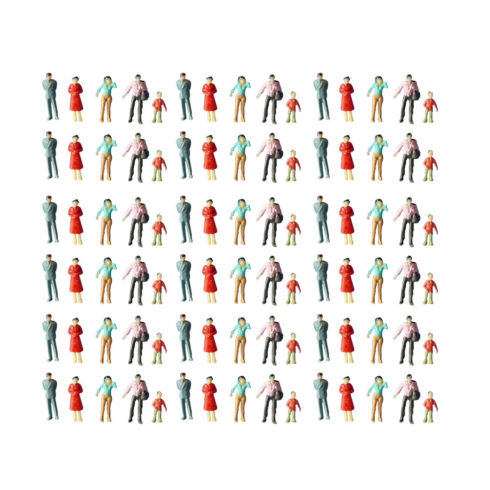 Lot De 100 Mini Figurines Personnes Blanches 1:75 - Pour Sable, Maquettes, Scènes Architecturales - 14