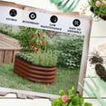 thumbnail image 6 of Outsunny Galvanized Raised Garden Bed Kit, Metal Planter Box with Safety Edging, 41.25" x 23.5" x 16.5", Brown, 6 of 9