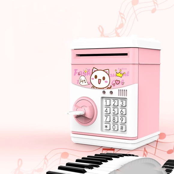 Piggy Bank Cute Saving Bank Piggy Bank Toy Cartoon Animal Pattern Piggy Bank Children Cute Music Storytelling Coin Money Saving Bank Toy Gift Pink