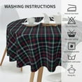 thumbnail image 5 of Round Tablecloth 60 Inch, Christmas Check Plaid Tablecloth Round Comfortable Table Cover Decorative Table Cover for Daily Use Kitchen Dining Party Wedding, 5 of 8