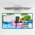 thumbnail image 4 of Hello Summer Labrador Retriever at Swimming Pool Flamingo Swim Ring Desk Mat Full Keyboard Mouse Pad Lab Dog Lover Gifts Large Mousepad - 12009, 4 of 5